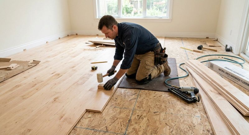Birch Floor Installation in Georgetown, TX