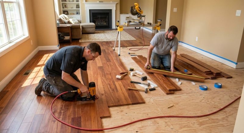 Cherry Floor Installation in Jarrell, TX