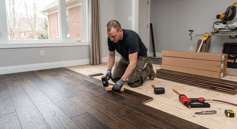 Dark Wood Floor Installation in Georgetown, TX