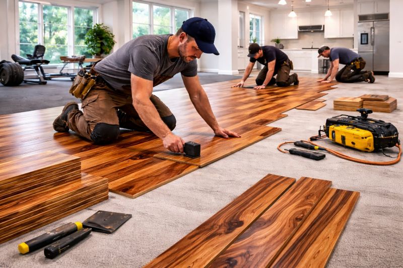 Teak Flooring Installation in Georgetown, TX