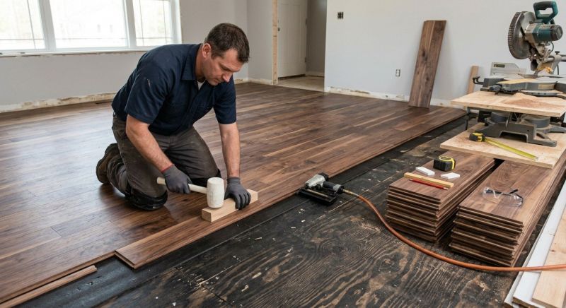 Walnut Flooring Installation in Georgetown, TX