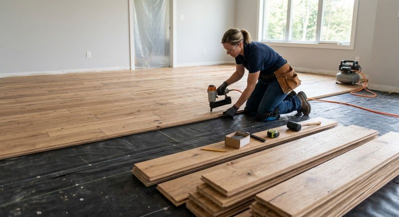 Wide Plank Floor Installation in Georgetown, TX